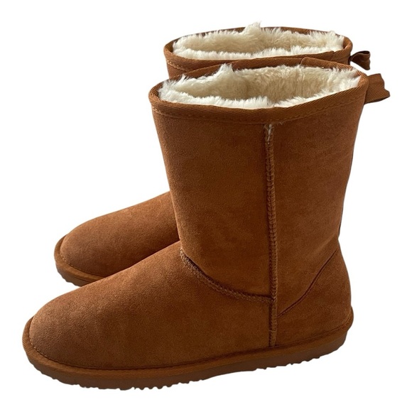 Musshoe Brown Suede Shearling Boots 6.5 Womens NWOT - Picture 3 of 7